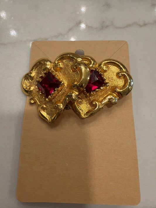Christian Lacroix Jewelry - Earrings – Christian Lacroix vintage Earrings, Gold/red, One Size, Used - Excellent