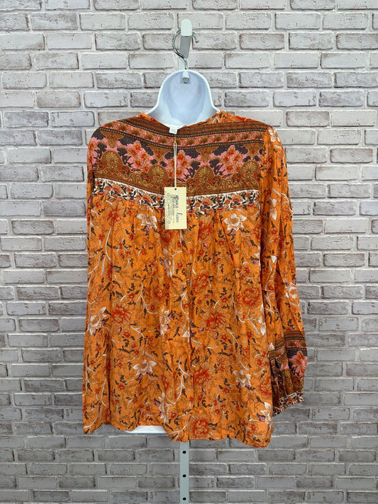 Grace & Lace Shirt, Orange multi, XL, New With Tags
