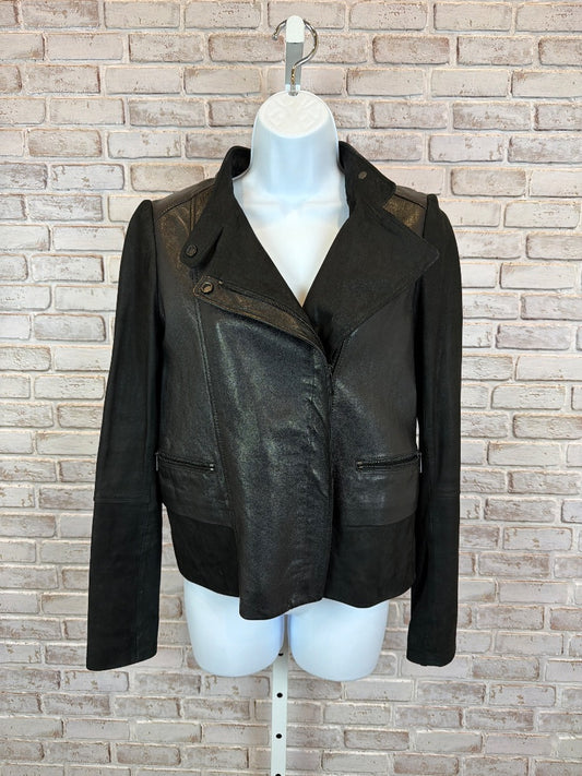 Vince Lamb Leather Jacket, Black, Small, Used - Good