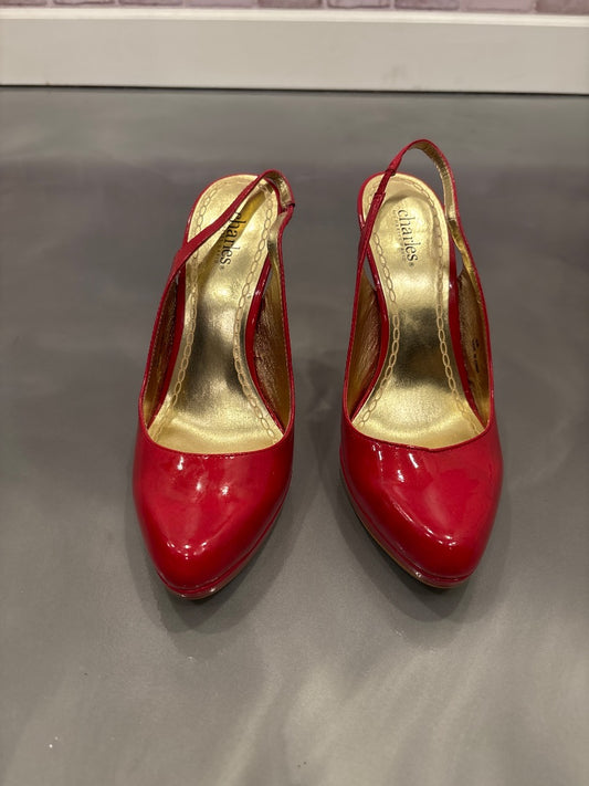 Charles David Heels, Red, 9, Used - Good