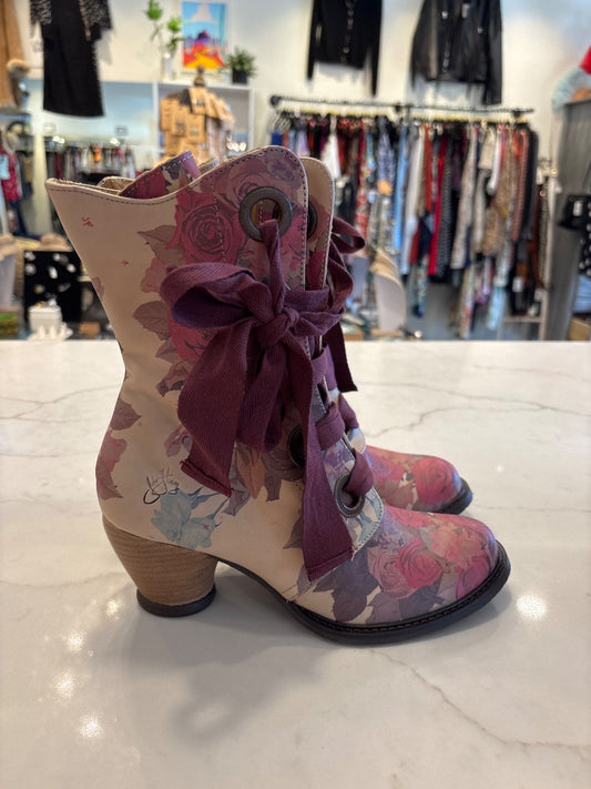 John Fluevog Booties, Multi, 8.5