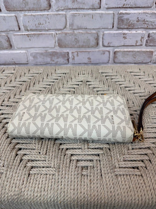 Michael Kors Accessory - Wallet – Michael Kors Monogram Wallet/Wristlet, Beige/tan, One Size, Used - Excellent