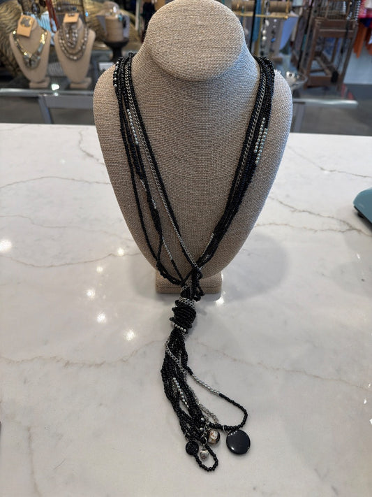 Various Necklace, Black/silver, One Size, Used - Good