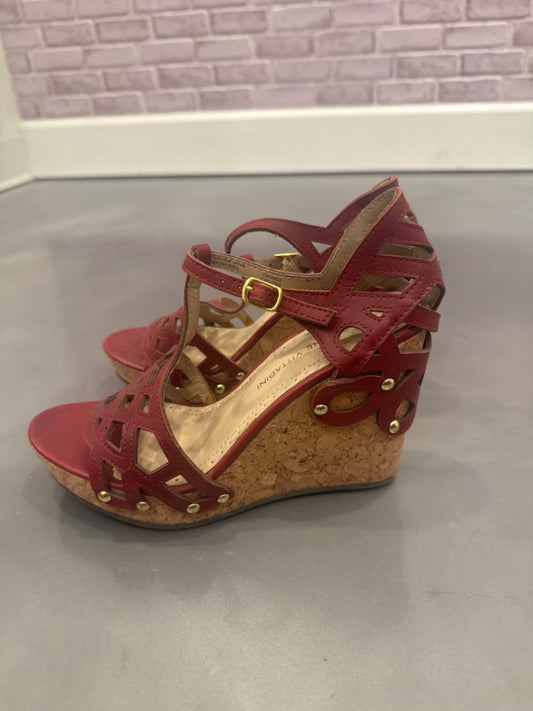 Adrienne Vittadini Heels, Red, 5.5, Used - Good
