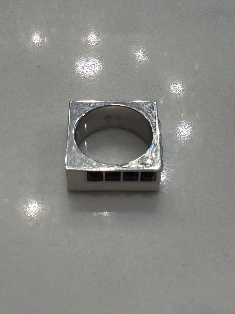 Swarovski Ring, Silver/white/black, 5.5, Used - Good