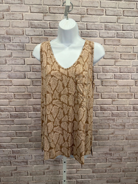 Grace & Lace Tank, tan multi, Large, New With Tags
