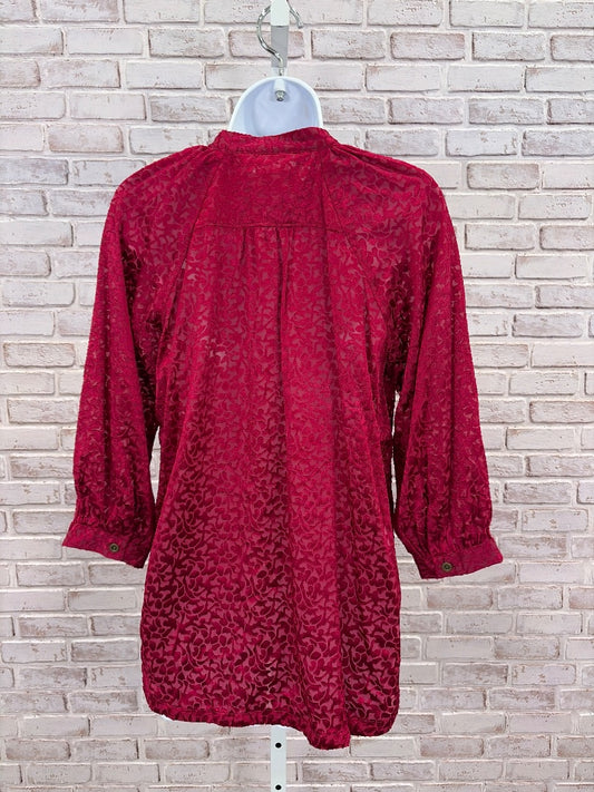 Anthropologie Shirt, Red/magenta, XS, New With Tags