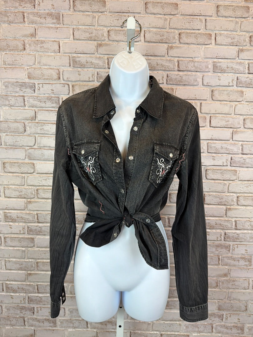 Cedar Rose Shirt, Grey multi, Medium, Used - Good