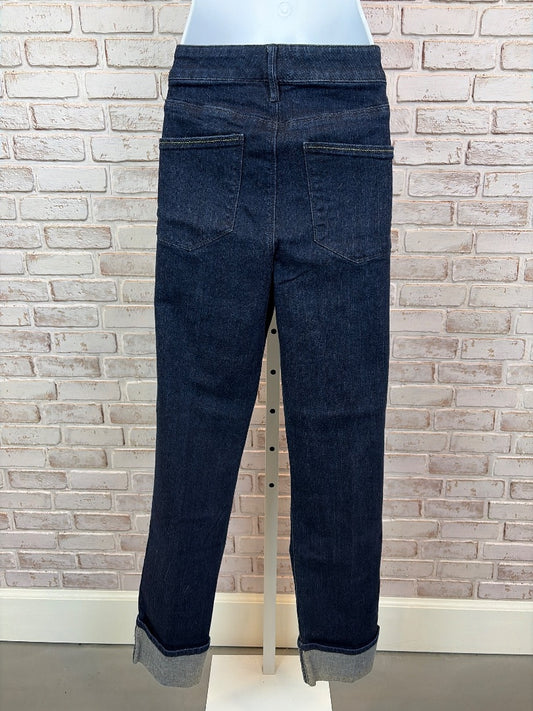 White House Black Market The Slim Ankle Jeans, Dark denim, 4 long, Used - Excellent