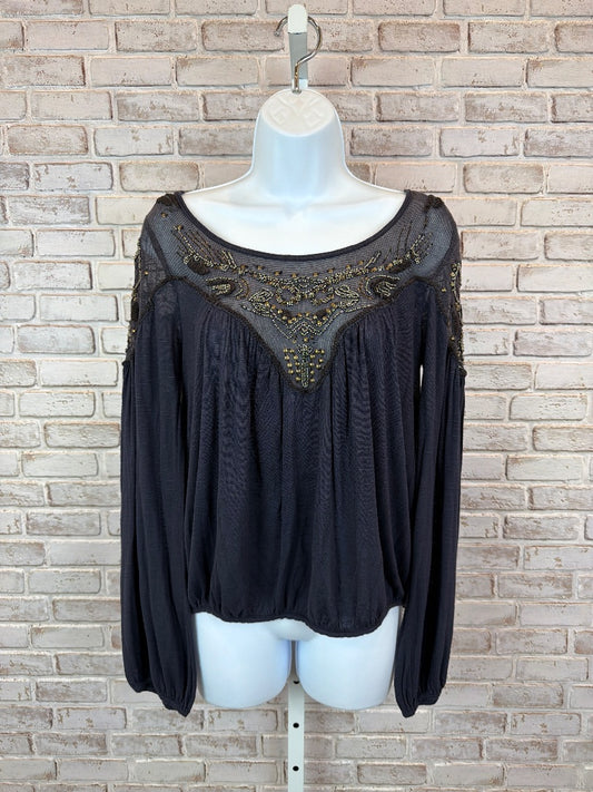 Free People Shirt, Grey multi, XS, Used - Good