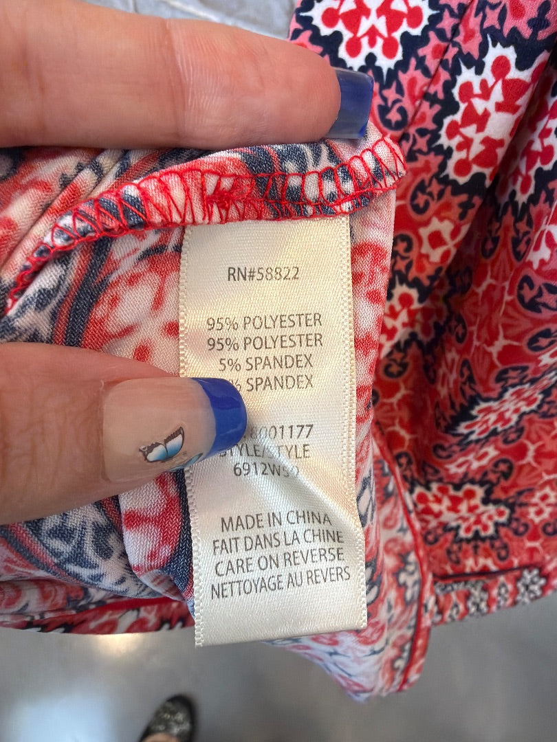 Max Studio Dress, Red/navy/white multi, Medium, Used - Excellent