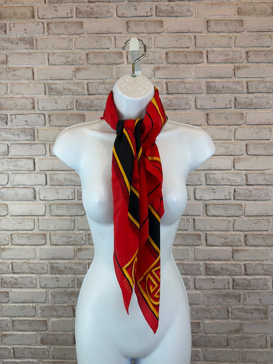 Ellen Tracy Scarf, red multi, One Size, Used - Good