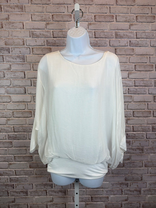 Tina Stephens Blouse, White, One Size, Used - Excellent