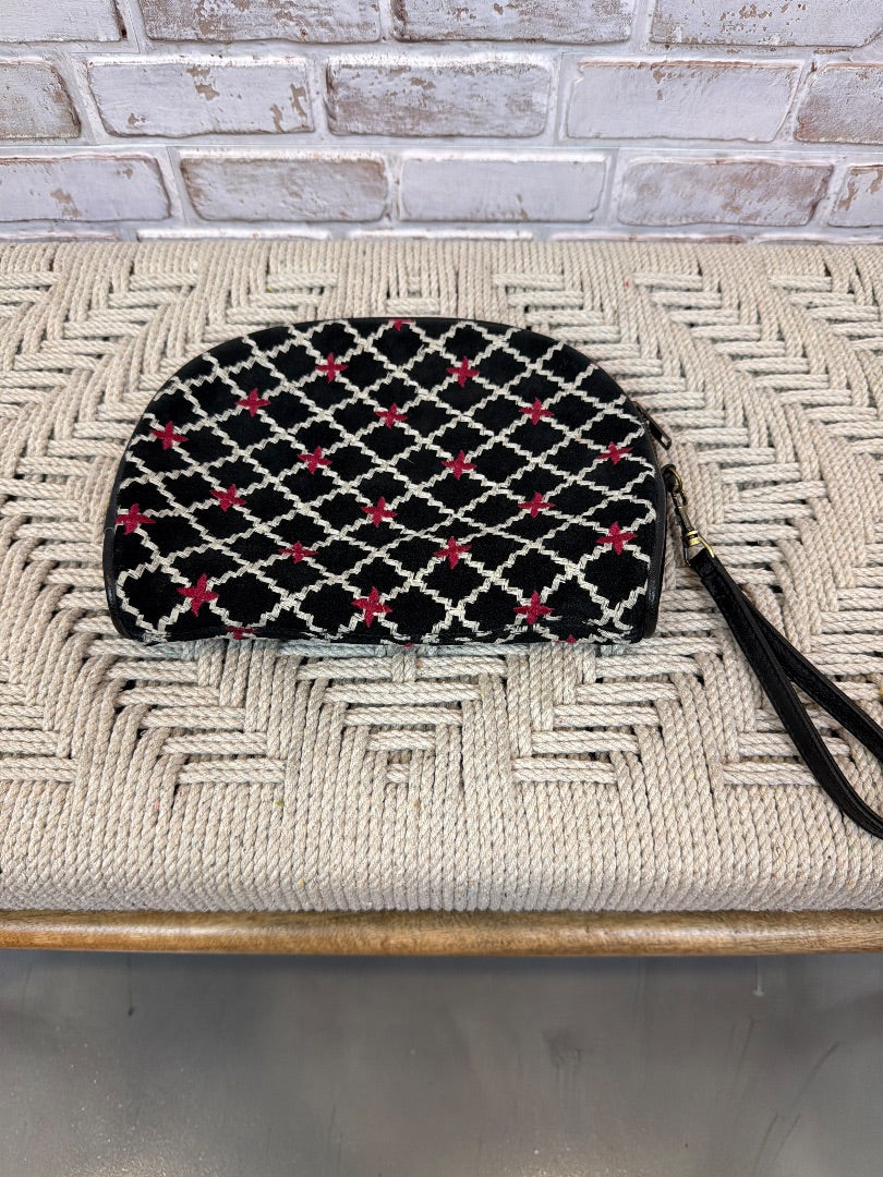 Isabella Fiore Clutch, Black/white/pink, One Size, Used - Excellent