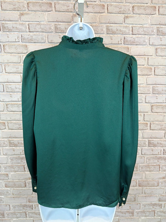 Ann Taylor Blouse, Green, Small, Used - Good