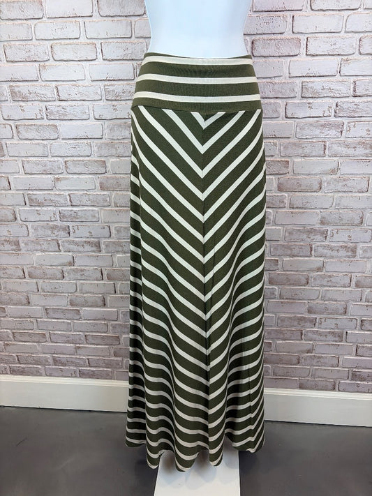 Mossimo Skirt, Green/white stripes, Large, Used - Good