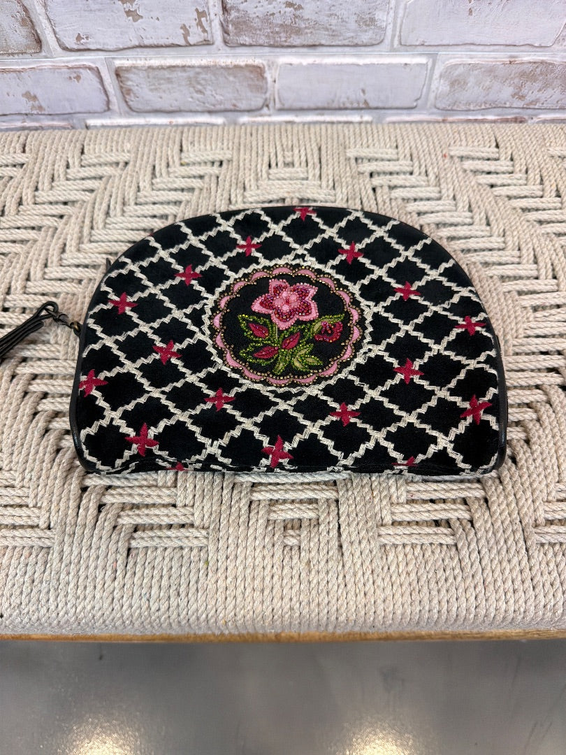 Isabella Fiore Clutch, Black/white/pink, One Size, Used - Excellent