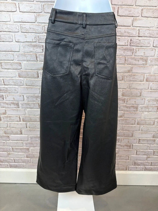 Skies Are Blue Bottom - Pants – Skies Are Blue Faux Leather Pants, Black, Medium, New With Tags