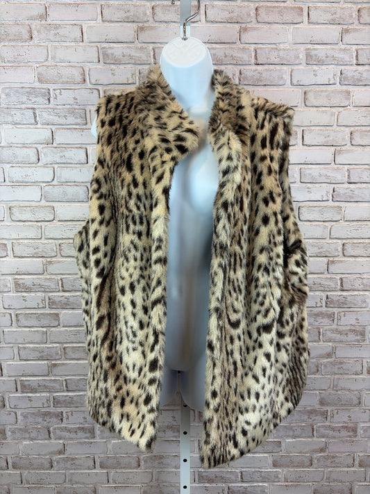 Chicos Vest, Leopard, 4, Used - Excellent