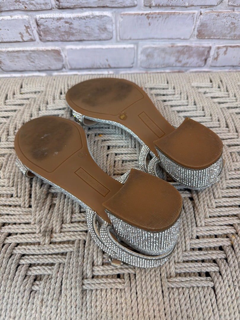 Copper Key Heels, Silver, 8, Used - Excellent