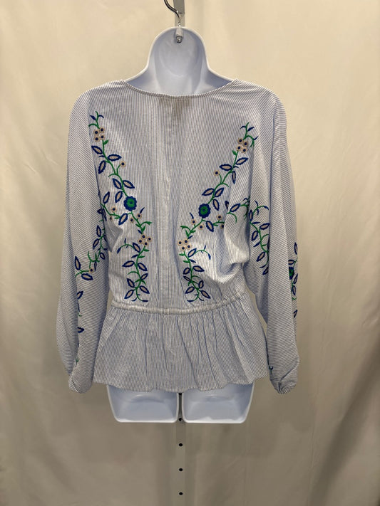 Karen Kane Shirt, Blue multi, XS
