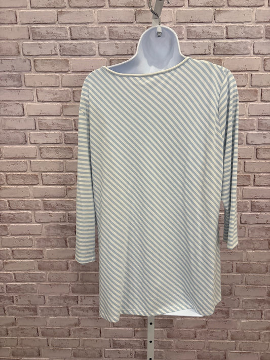 Charming Charlies Shirt, Blue/white stripes, XL, Used - Good