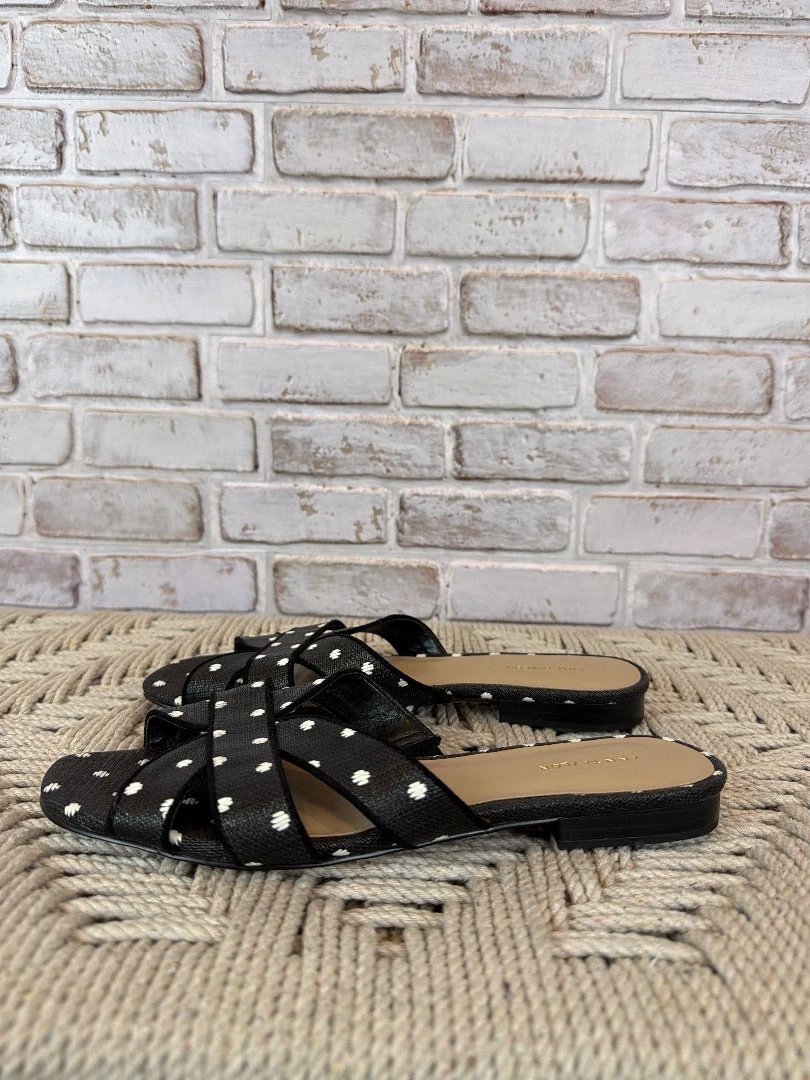Ann Taylor Shoes - Sandals – Ann Taylor Slip On Sandals, Black/white, 7, Like New