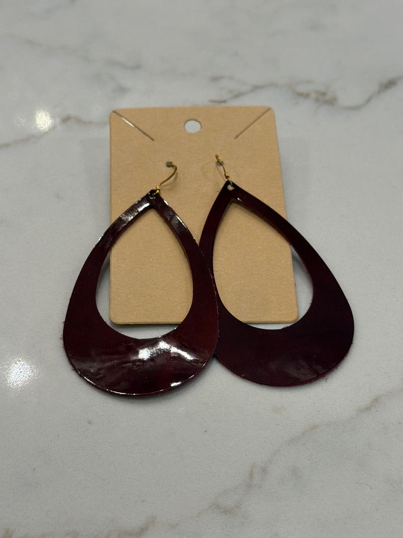 Various Earrings, Maroon, One Size, Used - Good