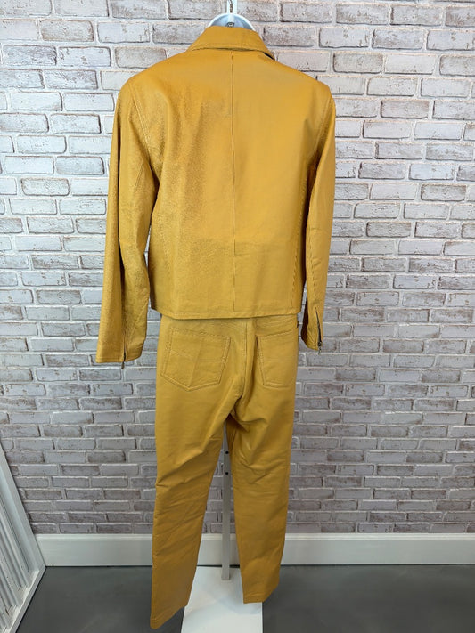 Styleworks Leather Matching Clothing Set, Yellow, 6, Used - Excellent