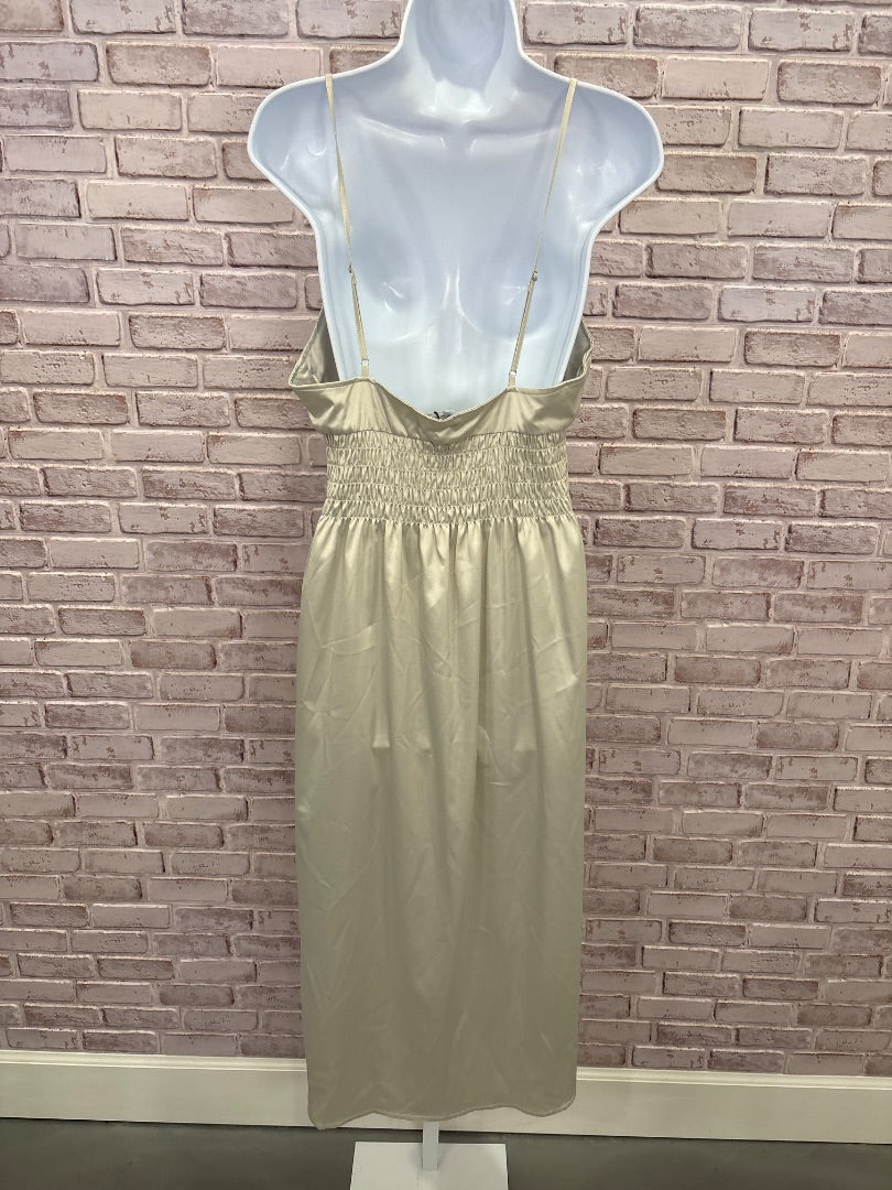 Zara Dress, Champagne, Large, New With Tags
