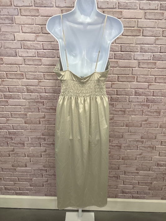Zara Dress, Champagne, Large, New With Tags