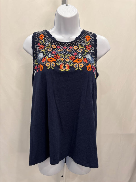 J.jill Shirt, Navy multi, XS