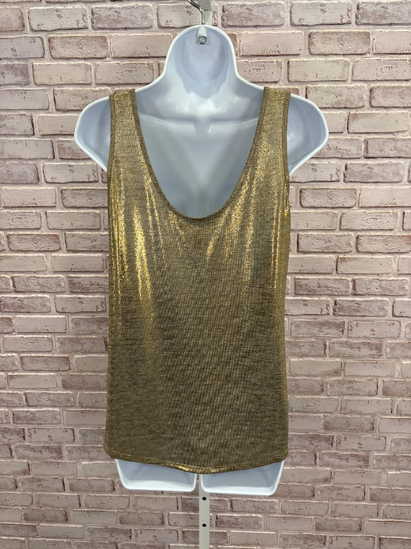 White House Black Market Tank top, Gold, Small, Used - Good