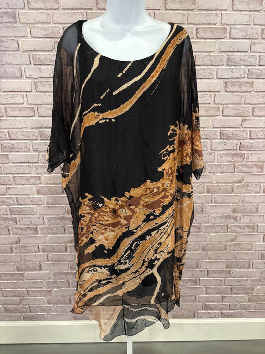 Tina Stephens Dress, Black/brown, One Size, Used - Good
