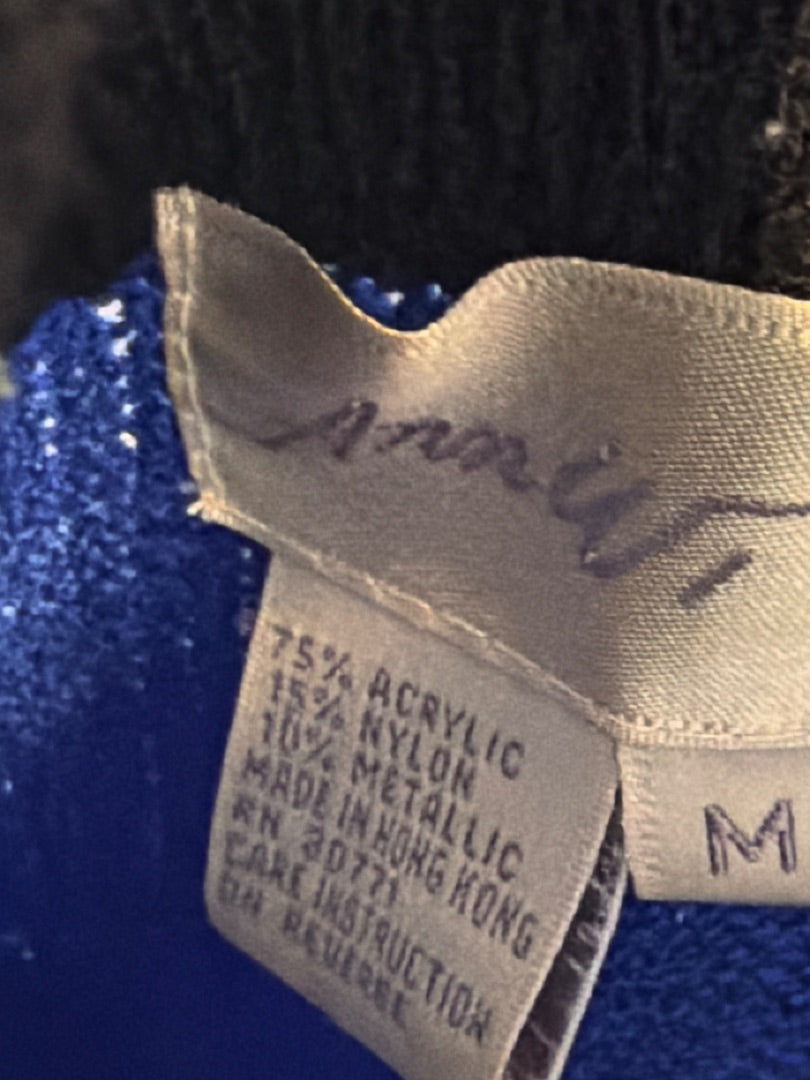 Ann Wi Sweater, Blue/silver/black, Medium, Used - Excellent