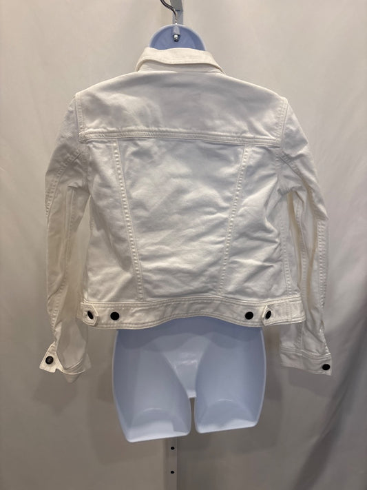 Talbots Jacket, White denim, Small
