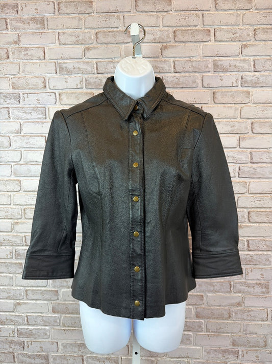 Newport News Leather Jacket, Black, 6, Used - Excellent