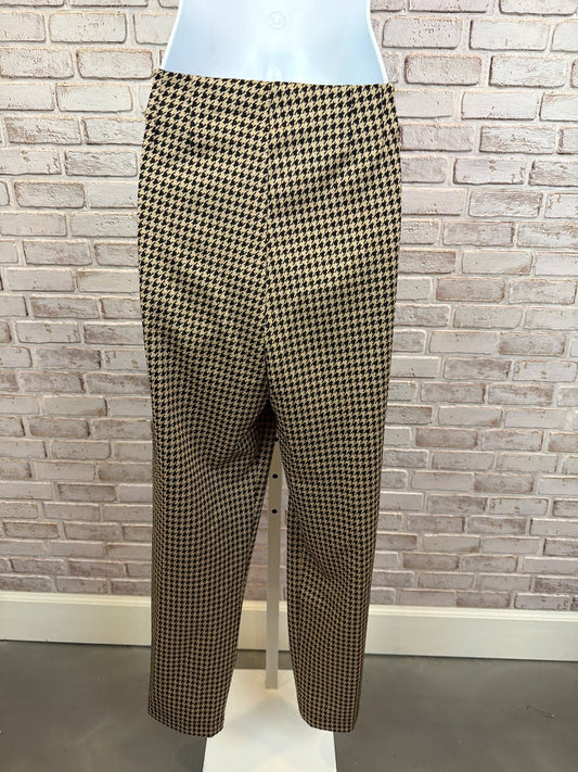 Velvet Heart Pants, black/beige houndstooth, Large, Used - Good