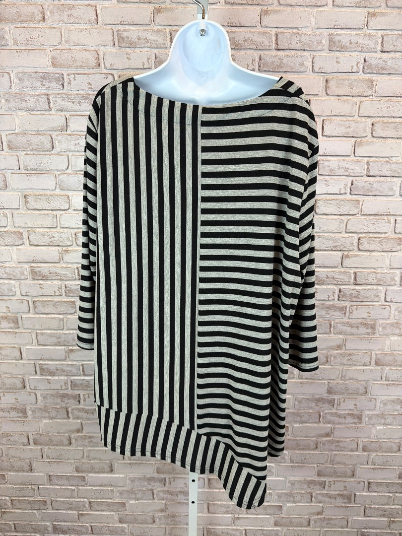 Onque casual Shirt, grey/black, XXL, Used - Good