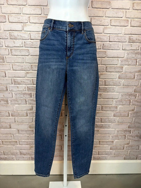 Ann Taylor Denim The Skinny Ankle Bottom Jeans – Blue, Size 6 – Like New Condition