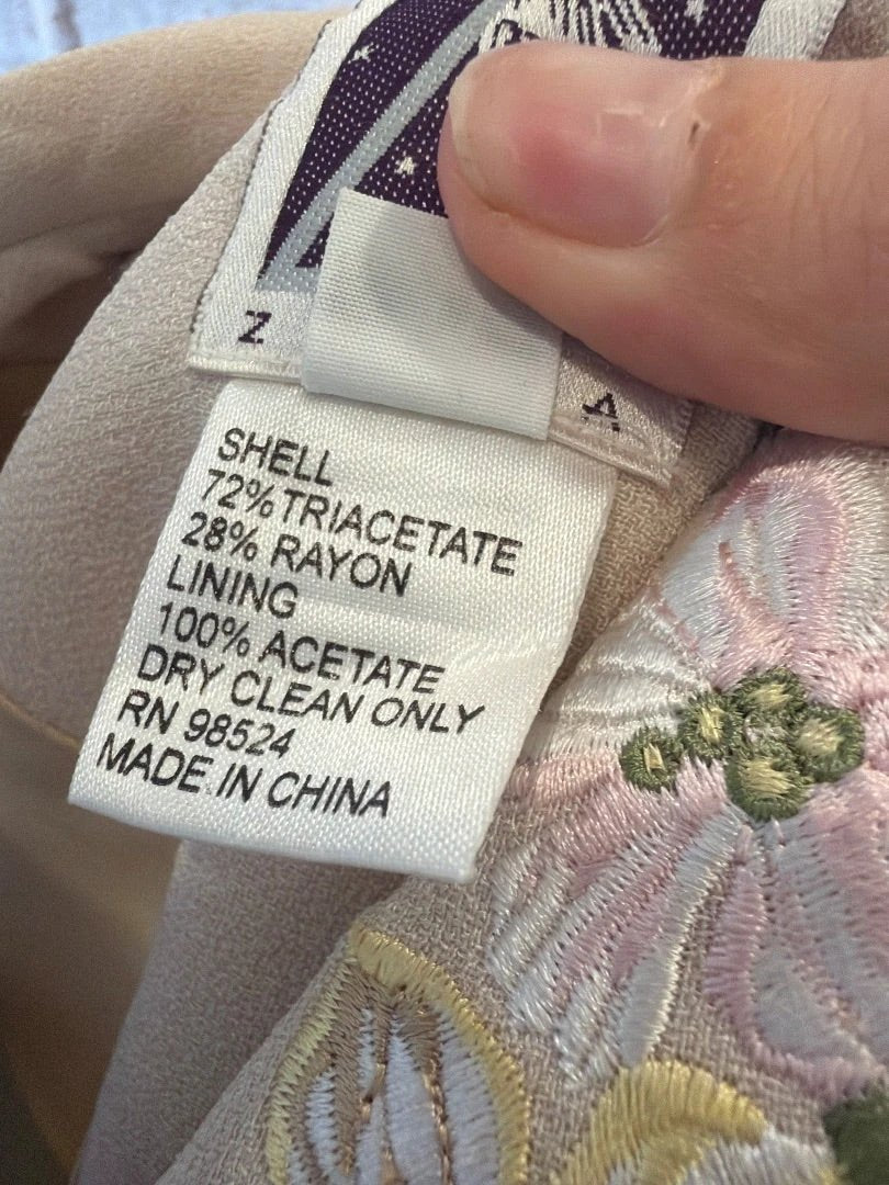 Zelda Matching Clothing Set – Vintage Zelda Chinoiserie Embroidered Matching Suit Set, Beige, 10, Used - Excellent [Live 2.15]