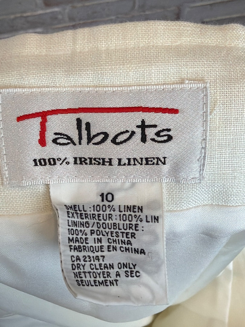 Talbots Irish Linen Skirt, White, Small, Used - Excellent
