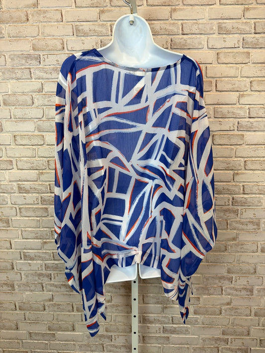 Chicos Shirt – Blue/orange, L/XL – Excellent Condition