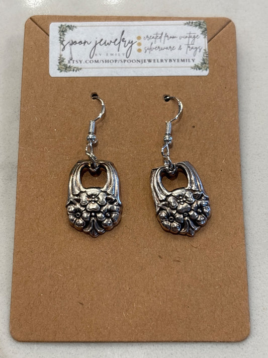 Spoon Jewelry by Emily Earrings, Silver, One Size