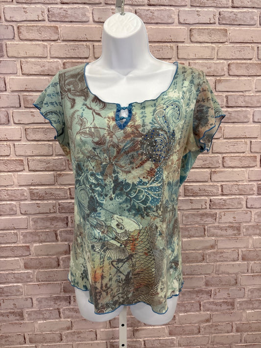One world Tee shirt, Multi, Large, Used - Good
