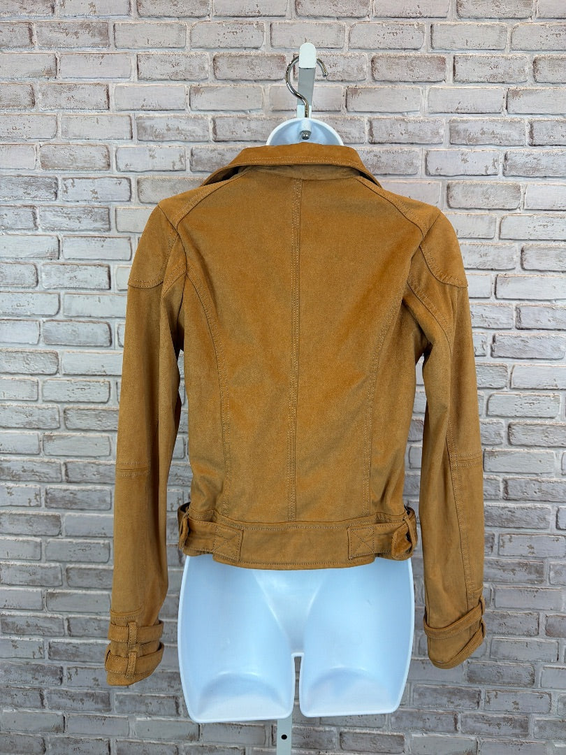 Dear John Faux Suede Jacket, Yellow, XS, Used - Excellent