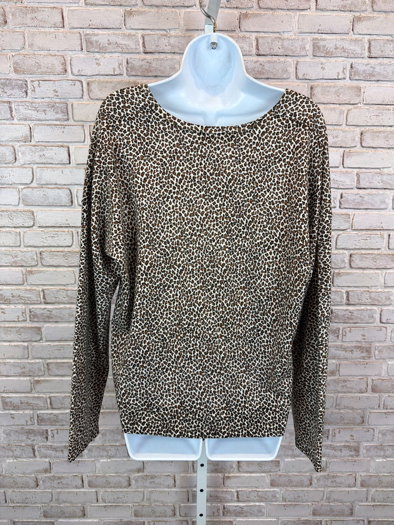 Banana Republic Merino Wool Sweater, Leopard, XL, Used - Excellent