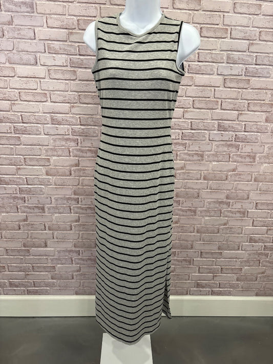 SYM Dress, Grey/Black stripes, Large, New With Tags