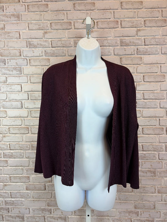Ann Taylor Cardigan, Plum, XL, New With Tags