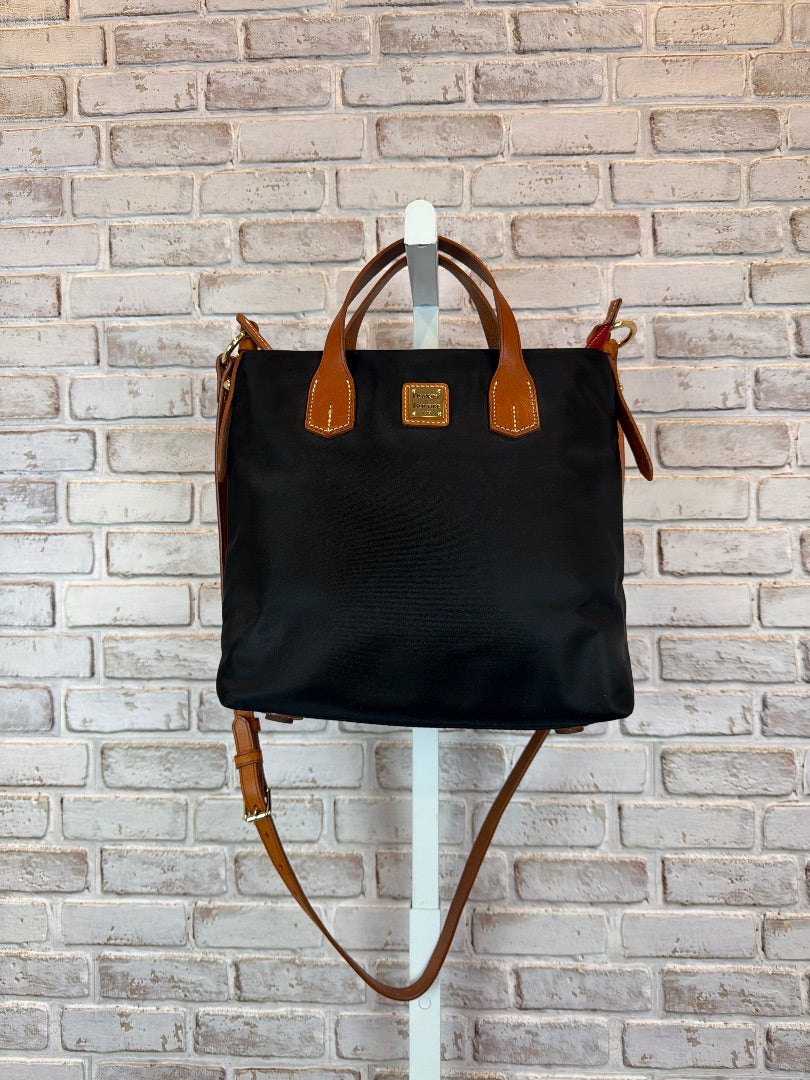 Dooney & Bourke Nylon Handbag, Black/tan, One Size, Used - Excellent